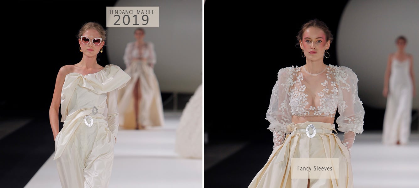 robe de mariée manches bouffantes 2019