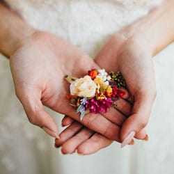 barette fleurie mariage fleurs preservees