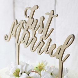 cake topper just married