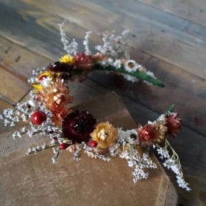 couronne fleurs sechees mariage champetre