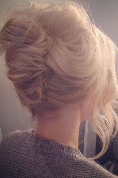 chignon banane mariage