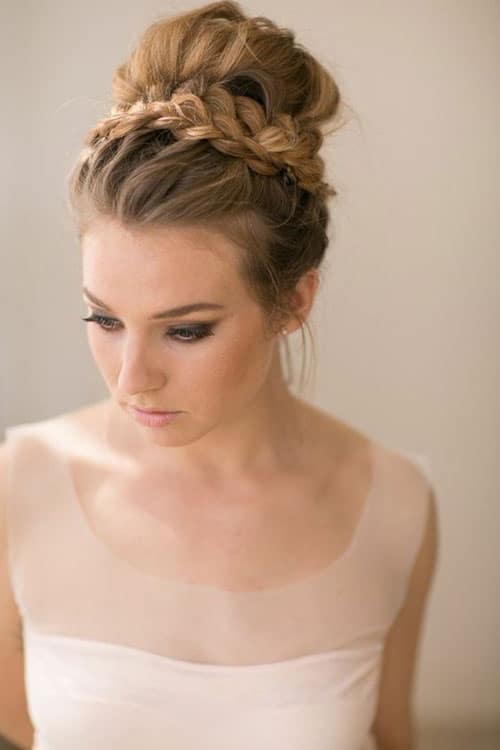 chignon haut mariage