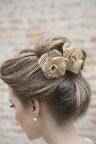 chignon haut mariage