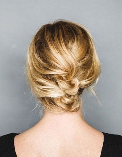 chignon mariage pour cheveux courts