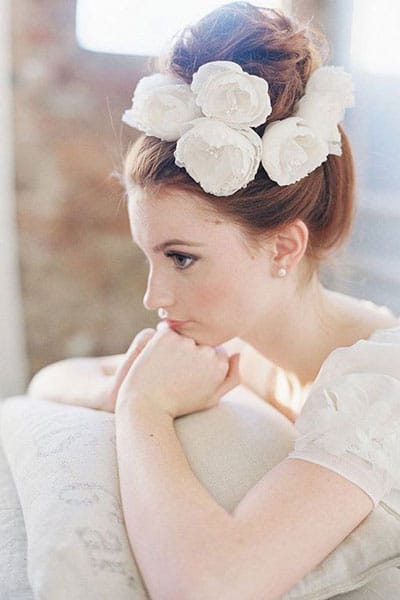 chignon haut mariage