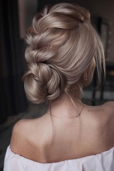 chignon bas mariage