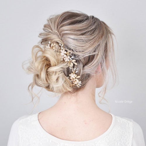 chignon de mariage bas