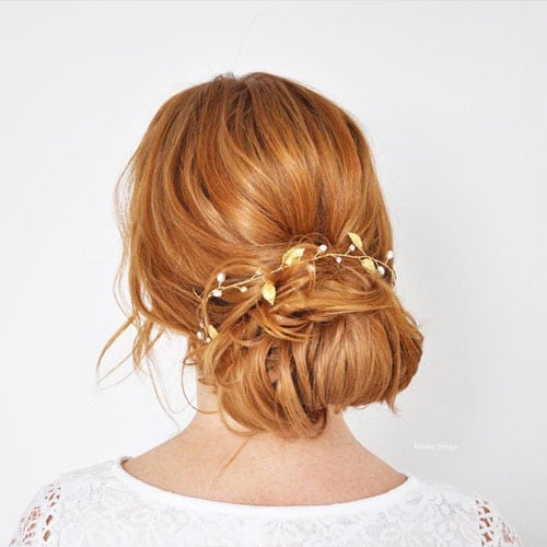chignon de mariee avec diademe