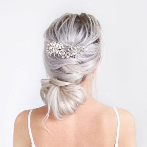 chignon de mariee avec diademe