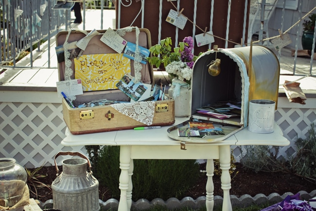 boite a lettre vintage pour livre d or mariage