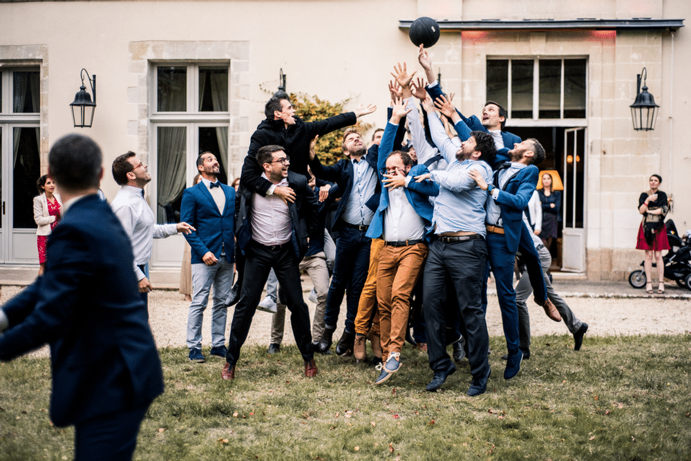 lancer de bouquet homme