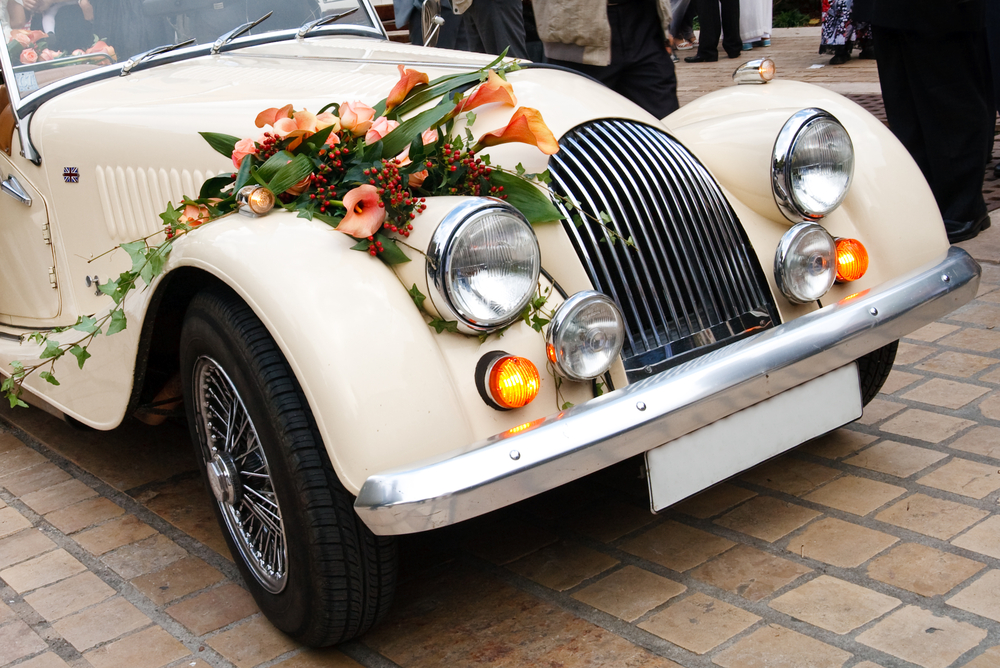 décoration voiture mariage