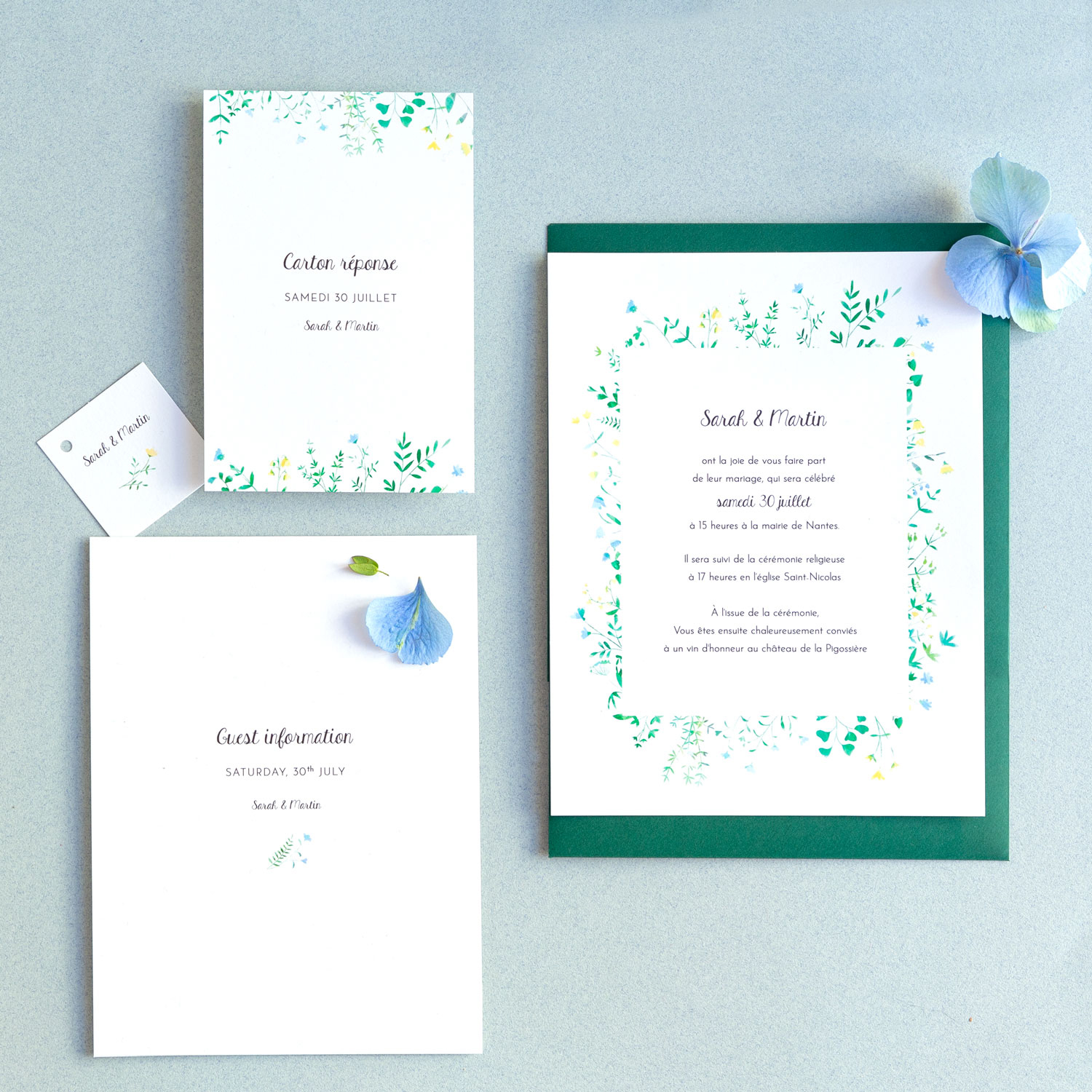 remerciements mariage assortis faire part