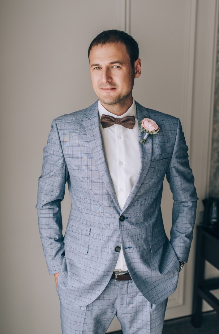 pearl gray wedding suit