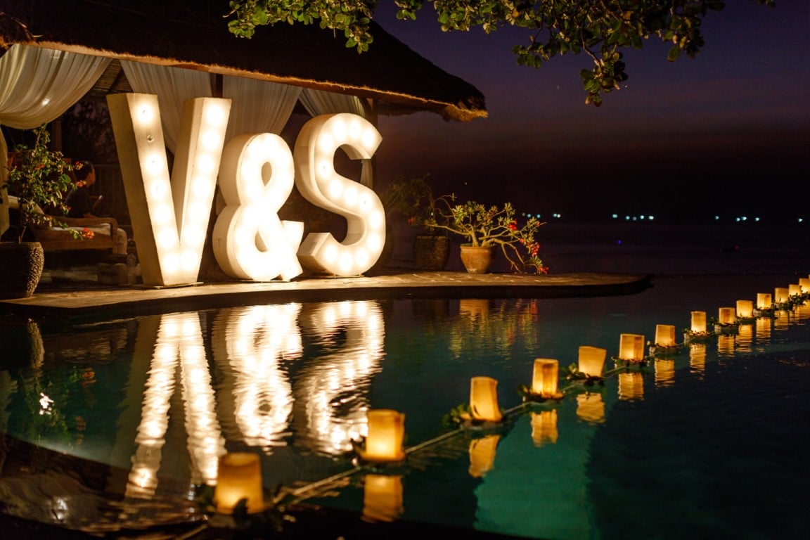 lettres géantes pour un mariage