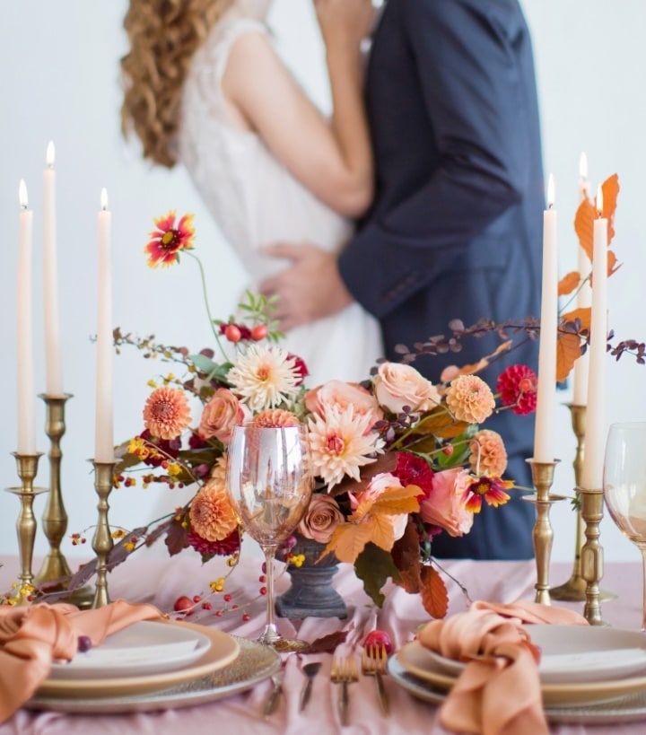 deco mariage fleurs table