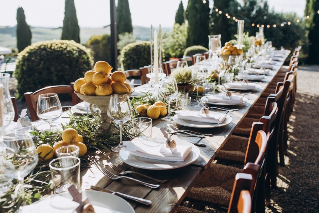 table de mariage italie