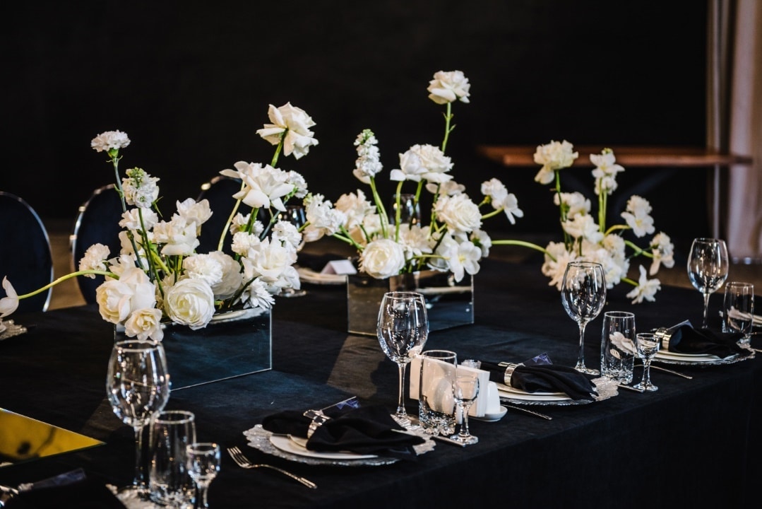 table mariage noir et blanc