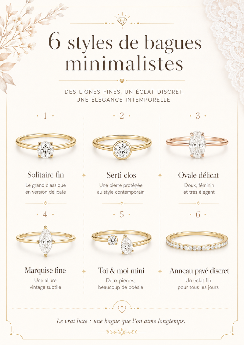 Bague de fiançailles discrète et si le vrai luxe était de ne pas trop briller