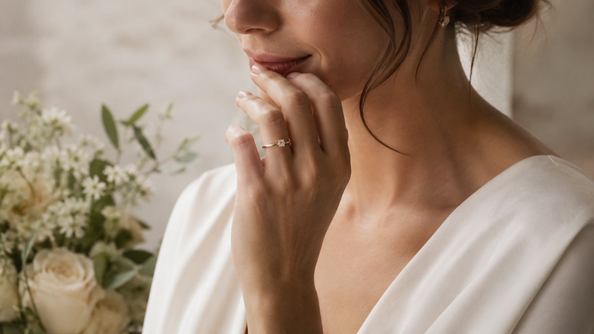 Bague de fiançailles discrète et si le vrai luxe était de ne pas trop briller